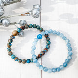 Blue Calsilica Jasper Gemstone Bracelet