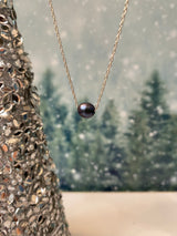 Peacock Floating Pearl Necklace