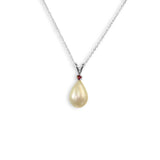 Pearl Pendant With Ruby