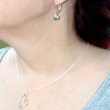Peridot Round Filigree Dangle Earrings