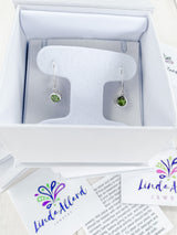Peridot Round Filigree Dangle Earrings