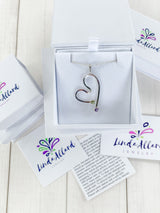 Peridot and Amethyst Free Form Heart