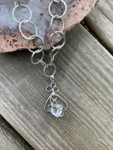 Heart Shaped  Quartz and White Zircon Enhancer