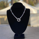 Pink Pearl Sapphire Necklace