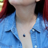 Rose Cut Blue Sapphire Pendant