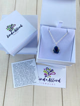 Rose Cut Blue Sapphire Pendant