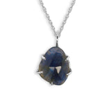 Rose Cut Blue Sapphire Pendant