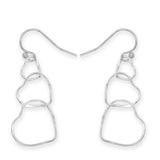 Simply Silver Heart Drop Earrings