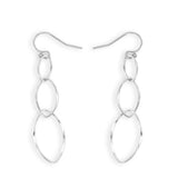 Simply Silver Lotus Petal Drop Earrings