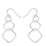 Simply Silver Square Drop Earrings