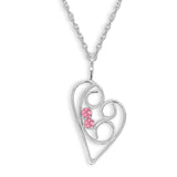 Swirly Pink Tourmaline Heart