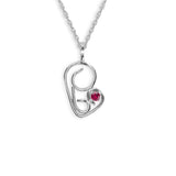 Swirly Ruby Heart