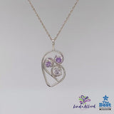 Swirly Purple And Lavender Sapphire Heart