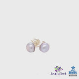 Light Gray Pearl Stud Earrings