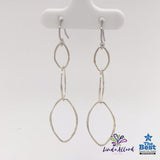 Simply Silver Lotus Petal Drop Earrings