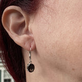 Smoky Quartz Oval Dangle Earrings