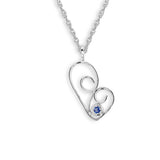 Swirly Sapphire Heart
