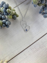 Swirly Sapphire Heart