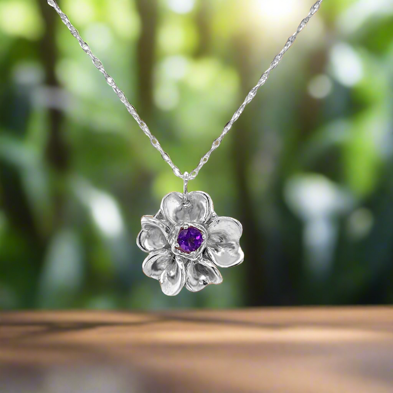 Forget-Me-Not With Amethyst