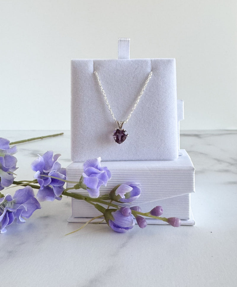 Heart Shaped Amethyst Pendant