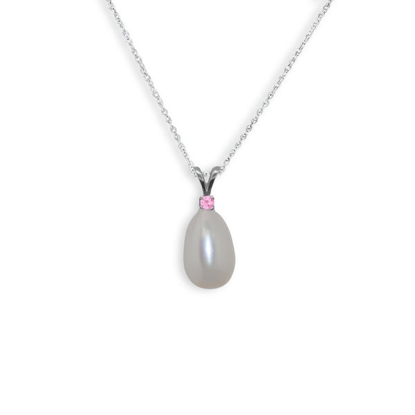 Pearl Pendant With Lavender Sapphire