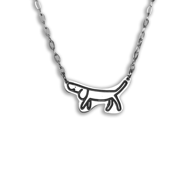 Small Whimsical Dog Necklace