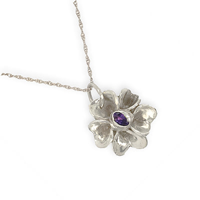 Forget-Me-Not With Purplish Blue Sapphire