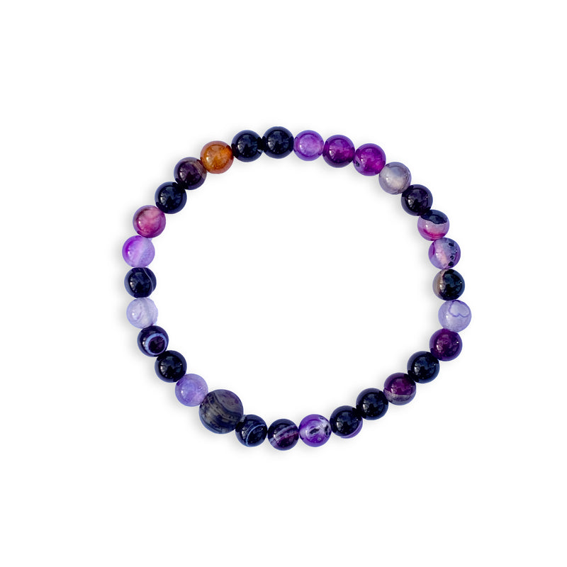 Purple Agate Gemstone Bracelet