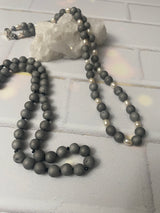 Agate Druzy And Pearl Necklace