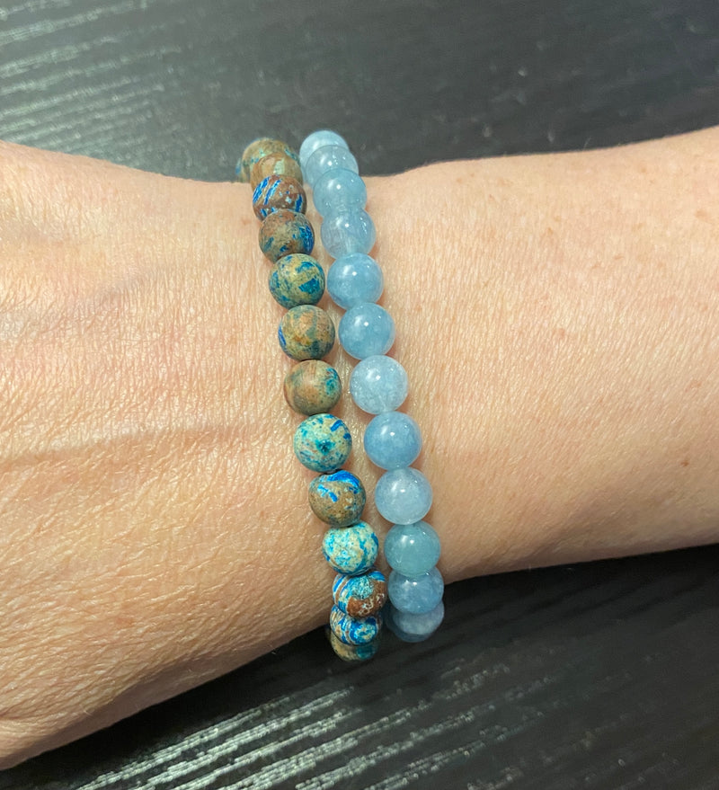 Blue Jade Gemstone Bracelet