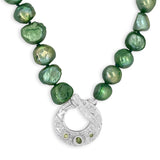 Green Pearl Sapphire Necklace
