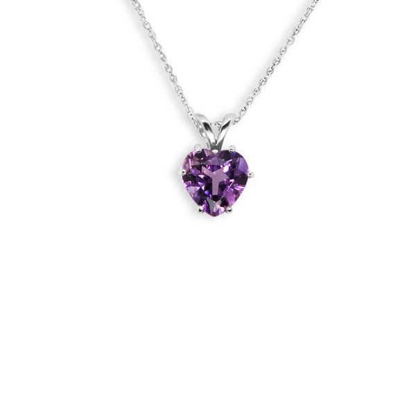 Heart Shaped Amethyst Pendant