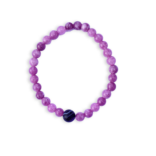 Purple Jade Gemstone Bracelet