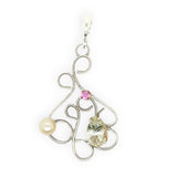 Pink, Clear and Pearl Chakra Pendant