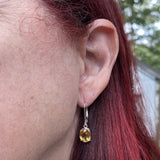 Citrine Oval Dangle Earrings